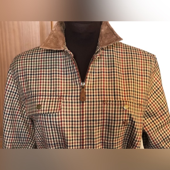 Ralph Lauren Jackets & Blazers - RALPH LAUREN sMP worsted wool shacket Full zip-leather/suede trim Looks new